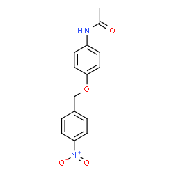 ChemSpider 2D Image | N-(4-((4-Nitrobenzyl)oxy)phenyl)acetamide | C15H14N2O4