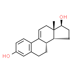 ChemSpider 2D Image | (14beta,17beta)-Estra-1,3,5(10),9(11)-tetraene-3,17-diol | C18H22O2