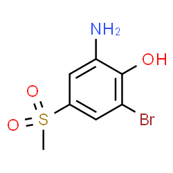 ChemSpider 2D Image | 2-Amino-6-bromo-4-(methylsulfonyl)phenol | C7H8BrNO3S