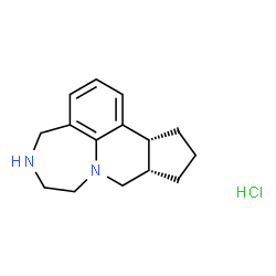 ChemSpider 2D Image | (9aS,12aR)-4,5,6,7,9,9a,10,11,12,12a-Decahydrocyclopenta[c][1,4]diazepino[6,7,1-ij]quinoline hydrochloride (1:1) | C15H21ClN2