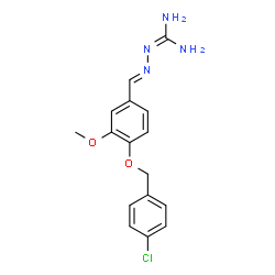 ChemSpider 2D Image | N''-[(E)-{4-[(4-Chlorobenzyl)oxy]-3-methoxyphenyl}methylene]carbonohydrazonic diamide | C16H17ClN4O2