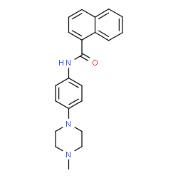 ChemSpider 2D Image | N-[4-(4-Methyl-1-piperazinyl)phenyl]-1-naphthamide | C22H23N3O