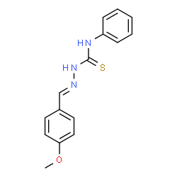 ChemSpider 2D Image | (2E)-2-(4-Methoxybenzylidene)-N-phenylhydrazinecarbothioamide | C15H15N3OS