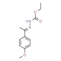 ChemSpider 2D Image | Ethyl (2E)-2-[1-(4-methoxyphenyl)ethylidene]hydrazinecarboxylate | C12H16N2O3