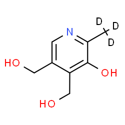 ChemSpider 2D Image | 4,5-Bis(hydroxymethyl)-2-(~2~H_3_)methyl-3-pyridinol | C8H8D3NO3