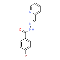 ChemSpider 2D Image | 4-Bromo-N'-[(E)-2-pyridinylmethylene]benzohydrazide | C13H10BrN3O