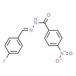 ChemSpider 2D Image | N'-[(E)-(4-Fluorophenyl)methylene]-4-nitrobenzohydrazide | C14H10FN3O3