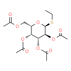 ChemSpider 2D Image | Ethyl 2,3,4,6-tetra-O-acetyl-1-thio-alpha-L-galactopyranoside | C16H24O9S