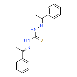 ChemSpider 2D Image | N''-[(1E)-1-Phenylethylidene]-N'''-(1-phenylethylidene)thiocarbonohydrazide | C17H18N4S