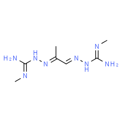 ChemSpider 2D Image | (2E)-N'-Methyl-2-{(1E)-1-[(N'-methylcarbamimidoyl)hydrazono]-2-propanylidene}hydrazinecarboximidamide | C7H16N8