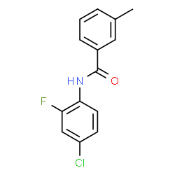ChemSpider 2D Image | N-(4-Chloro-2-fluorophenyl)-3-methylbenzamide | C14H11ClFNO