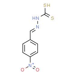 ChemSpider 2D Image | (2E)-2-(4-Nitrobenzylidene)hydrazinecarbodithioic acid | C8H7N3O2S2