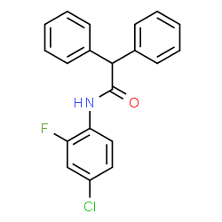 ChemSpider 2D Image | N-(4-Chloro-2-fluorophenyl)-2,2-diphenylacetamide | C20H15ClFNO