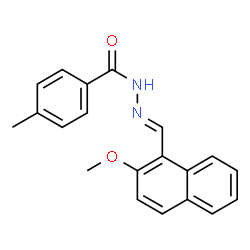 ChemSpider 2D Image | N'-[(E)-(2-Methoxy-1-naphthyl)methylene]-4-methylbenzohydrazide | C20H18N2O2