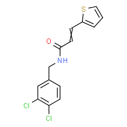 ChemSpider 2D Image | N-(3,4-Dichlorobenzyl)-3-(2-thienyl)acrylamide | C14H11Cl2NOS