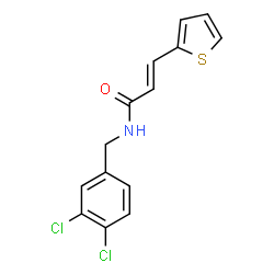 ChemSpider 2D Image | (2E)-N-(3,4-Dichlorobenzyl)-3-(2-thienyl)acrylamide | C14H11Cl2NOS