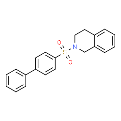 ChemSpider 2D Image | 2-(4-Biphenylylsulfonyl)-1,2,3,4-tetrahydroisoquinoline | C21H19NO2S