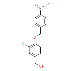 ChemSpider 2D Image | {3-Chloro-4-[(4-nitrobenzyl)oxy]phenyl}methanol | C14H12ClNO4