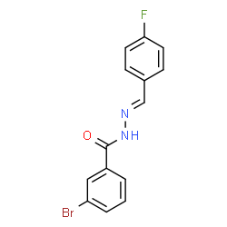 ChemSpider 2D Image | 3-Bromo-N'-[(E)-(4-fluorophenyl)methylene]benzohydrazide | C14H10BrFN2O