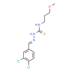 ChemSpider 2D Image | N1-(3-methoxypropyl)-2-(3,4-dichlorobenzylidene)hydrazine-1-carbothioamide | C12H15Cl2N3OS