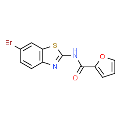 ChemSpider 2D Image | N-(6-Bromo-1,3-benzothiazol-2-yl)-2-furamide | C12H7BrN2O2S