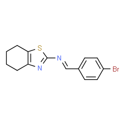 ChemSpider 2D Image | (4-Bromo-benzylidene)-(4,5,6,7-tetrahydro-benzothiazol-2-yl)-amine | C14H13BrN2S
