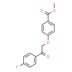 ChemSpider 2D Image | Methyl 4-[2-(4-fluorophenyl)-2-oxoethoxy]benzoate | C16H13FO4