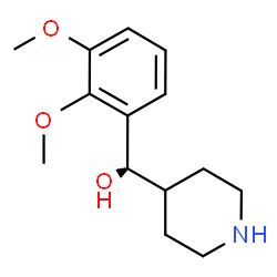ChemSpider 2D Image | (S)-(2,3-Dimethoxyphenyl)(4-piperidinyl)methanol | C14H21NO3