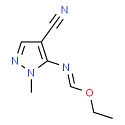 ChemSpider 2D Image | Ethyl (4-cyano-1-methyl-1H-pyrazol-5-yl)imidoformate | C8H10N4O