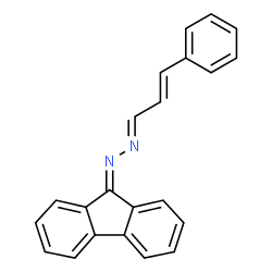ChemSpider 2D Image | (2E)-1-(9H-Fluoren-9-ylidene)-2-[(2E)-3-phenyl-2-propen-1-ylidene]hydrazine | C22H16N2