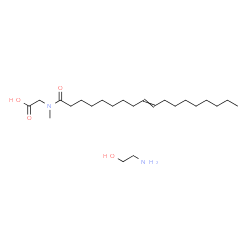 ChemSpider 2D Image | N-Methyl-N-oleoylglycine - 2-aminoethanol (1:1) | C23H46N2O4
