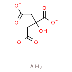 ChemSpider 2D Image | 1,2,3-Propanetricarboxylate, 2-hydroxy-, aluminum salt (1:1) | C6H5AlO7