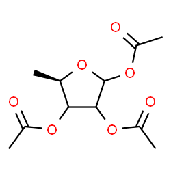 ChemSpider 2D Image | 1,2,3-Tri-O-acetyl-5-deoxy-D-glycero-pentofuranose | C11H16O7