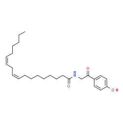 ChemSpider 2D Image | (9Z,12Z)-N-[2-(4-Hydroxyphenyl)-2-oxoethyl]-9,12-octadecadienamide | C26H39NO3