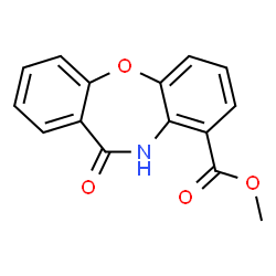 ChemSpider 2D Image | Methyl 11-oxo-10,11-dihydrodibenzo[b,f][1,4]oxazepine-9-carboxylate | C15H11NO4