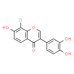 ChemSpider 2D Image | 8-Chloro-3-(3,4-dihydroxyphenyl)-7-hydroxy-4H-chromen-4-one | C15H9ClO5