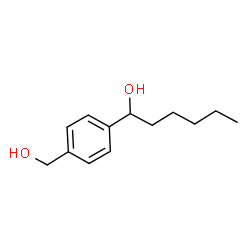 ChemSpider 2D Image | 1-[4-(Hydroxymethyl)phenyl]-1-hexanol | C13H20O2