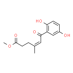ChemSpider 2D Image | Methyl (4Z)-6-(2,5-dihydroxyphenyl)-4-methyl-6-oxo-4-hexenoate | C14H16O5
