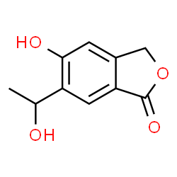 ChemSpider 2D Image | 5-Hydroxy-6-(1-hydroxyethyl)-2-benzofuran-1(3H)-one | C10H10O4