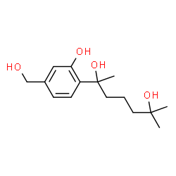 ChemSpider 2D Image | 2-[2-Hydroxy-4-(hydroxymethyl)phenyl]-6-methyl-2,6-heptanediol | C15H24O4