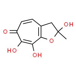 ChemSpider 2D Image | 2,7,8-Trihydroxy-2-methyl-2,3-dihydro-6H-cyclohepta[b]furan-6-one | C10H10O5
