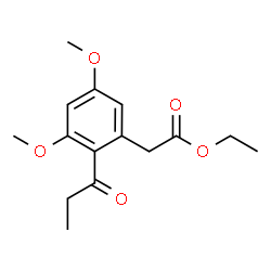ChemSpider 2D Image | Ethyl (3,5-dimethoxy-2-propionylphenyl)acetate | C15H20O5