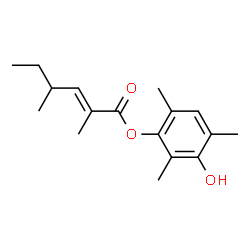 ChemSpider 2D Image | 3-Hydroxy-2,4,6-trimethylphenyl (2E)-2,4-dimethyl-2-hexenoate | C17H24O3