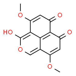 ChemSpider 2D Image | 1-Hydroxy-4,9-dimethoxy-6H,7H-benzo[de]isochromene-6,7-dione | C14H10O6