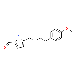 ChemSpider 2D Image | 5-{[2-(4-Methoxyphenyl)ethoxy]methyl}-1H-pyrrole-2-carbaldehyde | C15H17NO3