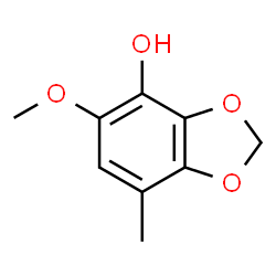 ChemSpider 2D Image | 5-Methoxy-7-methyl-1,3-benzodioxol-4-ol | C9H10O4