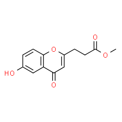 ChemSpider 2D Image | Methyl 3-(6-hydroxy-4-oxo-4H-chromen-2-yl)propanoate | C13H12O5