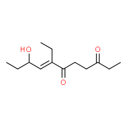 ChemSpider 2D Image | (7E)-7-Ethyl-9-hydroxy-7-undecene-3,6-dione | C13H22O3