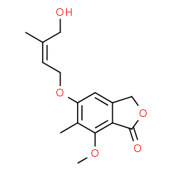 ChemSpider 2D Image | 5-{[(2Z)-4-Hydroxy-3-methyl-2-buten-1-yl]oxy}-7-methoxy-6-methyl-2-benzofuran-1(3H)-one | C15H18O5