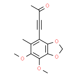 ChemSpider 2D Image | 4-(6,7-Dimethoxy-5-methyl-1,3-benzodioxol-4-yl)-3-butyn-2-one | C14H14O5
